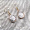 Dangle Chandelier Water Drop Earrings Natural Opal Rose Quartz Healing Reiki Stone Pendum Women Jewelry Delivery Ot2Kq