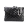 Top 7A Designer LOULOU Shoulder Bag Matelasse Calfskin Y-Quilted Overstitching Leather And Grosgrain Lining Large-capacity Message handbag