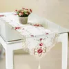 Table Runner Fashion Embroidered Floral Lace Dust Proof Covers for Home For Wedding Party Decoration chemin de table 230113