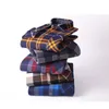Männer S T -Shirts Herbst Winter Mode Langarmplaid Fleece und dick war warme, lässige, hochwertige hochwertige große NS4574 230112