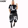 Two Piece Dress Hip Pop Street O-neck Two Piece Set Ink Sport 2 Piece Set Women Long Sleeve Loose Gym Autumn Sets T230113