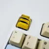 Tastaturen, gelbes Schwanzohr-Design, Harz-Tastenkappen für Cherry Switch, mechanische Gaming-Tastatur, DIY-Ersatz, handgefertigt1