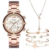 Montres-bracelets 6pcs Set De Luxe Femmes Montres Magnétique Ciel Étoilé Femme Horloge Quartz Montre-Bracelet De Mode Dames Montre-Bracelet Relogio Feminino