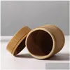 Pudełka do przechowywania kosza Bambus butelki słoiki drewniane małe pojemniki na pudełko ręcznie robione na przyprawy herbatę cukier do kawy odbieraj z pokrywką l dh495