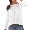 Camicette da donna Colori Camicetta da donna Top Fashion Lace Patchwork Camicia a maniche lunghe con collo a maniche lunghe Camisas Mujer # LR3 Camicie