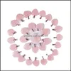 Stone 20mm Heart Rose Quartz Crystal Pendant Natural Pink Crystals Bead Pendants for Jewelry Making Drop Delivery Dhelk