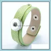 Charmarmband grossist nyaste design ingef￤ra snap armband knappar l￤der f￶r kvinnor passar 18mm rivca snaps smycken droppleverans ota4y