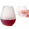 カップソーサー新しいデザインファッションUnbreakable Clear Rubber Glass Sile Beer Cupsglass Drinkware for Cam Drop Delivery Home Garde Dhy2z