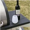 Cups Saucers New Design Fashion Unbreakable Clear Rubber Wine Glass Sile Beer Cupsglass Drinkware For Cam Drop Delivery Home Garde Dhy2Z