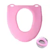 Kussentoiletstoel Cover kussen comfortabel roze blauw niet-slip toiletten Tapijten Hygiënische stoelen voor badkamerreizen