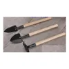 Spade Shovel 3pcs/conjunto Infantil Mini Plant Garden Garden Hand Wood Tool Kit Rake for Gardener Drop Drip Home Tools DHTPR