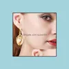 Dangle Lustre Shell Boucles d'oreilles Simple Pendentif Alliage Naturel Longue Section Mode Créative Femme Bijoux National Vent Élégant G Dh1Ye