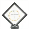 Sieraden Stand Groothandel Hoge Kwaliteit 2021 3D Drijvende Frame Display Houder Doos Met Stands Voor Challenge Munten Medaillons Drop Deliv Otiof