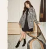 Dameswol Blends Plaid Blazers Vrouw Long Casual Jacket Coat 2023 Winterzakken Fashion Koreaanse stijl Kleding Single Breasted Same Star