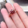 Cluster Rings Moissanite Diamond Ring 8mm D Color VVS passerade Test Perfekt snitt S925 Sterling Silver Bridal Wedding High Jewellery