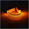 Party Decoration Leopard Hand Strap Wristband Led Reflective Light Shine Flash Glowing Luminous Armband Bracelets Wrist Holiday Biki Dhrd3