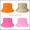 Other Home Garden Adt Fabric Advertising Caps Lady Solid Color Flat Roof Bucket Hats Fashion Sunshade Fisherman Hat 4Dk J2 Drop Del Dhlay