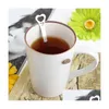 Café Thé Outils En Forme De Coeur Infuseur En Acier Inoxydable Cuillère Passoire Poignée Plus Raide Douche Creative Sn1109 Drop Delivery Home Gard Dhn9J