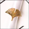 Napkin Rings Emerald Green Ring Leaf Holder Drop Delivery Home Garden Kitchen Dining Bar Table Decoration Accessories Otinn