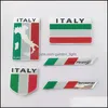 Andra dekorativa klistermärken 3D Zinklegering bil USA UK Italy Frankrike Tyskland lastbil Motocykel dekaler släpp leverans hem trädgård dekor dhnjs