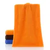 Пользовательский логотип лицо полотенце 100% хлопковое синее коричневое апельсин