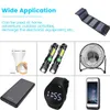Solar Panels Solar Panel 12W Solar Folding Bag Charger Waterproof Lightweight Efficient SunPower Solar Cells for Outdoor Camping Hiking Phone 230113