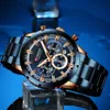 Наручительные часы Curren Fashion Watches с топ -брендом из нержавеющей стали роскошные спортивные хронограф Quartz Watch Men Relogio Masculino 230113