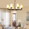 Chandeliers Dining Room Bar Frosted Glass Chandelier Lamp 2023 Arrival Copper E27 Hanging Light Flush Mount Brass Lights Home Lighting