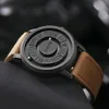 Armbandsur dom trend koncept personlighet mens titta kreativ rullning pekare magnet kraft mode klocka för män vattentät m1345 230113