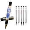 Jinhao 1PCS Hochwertige Keramik Kugelschreiber Ring Hochzeit Büro 0,7mm Student Schreibwaren Für Geschenk Stifte