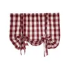 Curtain Plaid Printed Roman Cotton Linen Window Adjustable Blinds Blackout Drapes For Living Room Kitchen