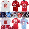 Football Jerseys Ole Miss Rebels Football Jersey NCAA College Archie Manning Mike Wallace Michael Oher Jerrion Ealy Williams Jones Kenny Yeboah D.K. Metcalf