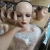 2023 Plastic Female Mannequin Torso Canvas Head Wig Head Mold Bracket Bareheaded Fake African Acrylic Sheet Body Jewelry Model D071