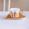 Mugs Angel Light Luxury Cup Dish Ceramic Small Coffee and Ställ hem eftermiddagste utsökta