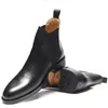Челси Черные коричневые мужские роскошные рабочие ботинки модельер дизайнерские обувь мужчины подлинная ковтика DA025
