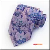 Pescoço amarra os homens clássicos de moda skinny tie colorf poliéster floral de 8cm de largura de galha de festa acessórios de entrega de entrega de entrega de gotas otowt