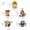 Pins Brooches Cartoon Creative Journey To The West Alloy Brooch 5Pcs Set Chinese Style Figure Tang Monk Sun Wukong Enamel Badges Pi Dhjax