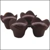 Cupcake Lotus Baking Paper Muffin Liners Copo de Gretas de Grixa de Grixa para Casamentos Aniversário RRA12647 Drop Delivery Home G otxtv