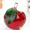 Favor de festa 40mm Crystal Apple Apple Weight Glastz Crafts Decora￧￣o da casa Fengshui Ornamentos de figura miniatura Presentes de lembran￧a l dhgf6