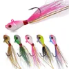 Baits Lures 5Pcs Jig Head Fishing Artificial Bait With Hooks For Bass Trout Tackle Accessories 230113