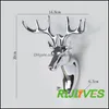 Hooks Rails New Animal Shaped Deer Stags Rhino Horse Giraffe Elephant Head Wall Hanger Coat f￶r Hat Hook Rack Holder Home Decor Dr Otosq