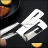 Kochutensilien Edelstahl Küche BBQ Brot Utensil Grill Tong Gebratener Fisch Steak Clip Schaufel Klammern Fleisch Gemüse Clamp RR OT901