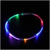 Party Favor Fashion 6 Led Ожерелье Light Up Рождественские и новогодние подарки Сувениры Декор для рекламы или детей Светящиеся принадлежности Za4589 Drop Deli Dh1Cp