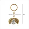 Porte-clés Longes Porte-clés en métal Pendentif Creative Tournesol Peut Ouvrir Lage Décoration Porte-clés Cadeau Fournitures Drop Delivery Mode Otchx