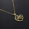 Chaînes mode bijoux en forme de coeur collier maman lettre incrusté strass Long pendentif pour la fête des mères amour cadeau MotherChains