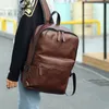 Backpack Men's Bag Fashion Designer Business Large-capacity Casual Outdoor PU Soft Leather Women