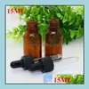 Packing Bottles 624Pcs/Lot 15Ml Eliquid Glass Amber With Pipette Tube 0.5Oz Essential Oil Dropper 15 Ml Drop Delivery Office School Otutm