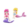 庭の装飾Mermaid Gnomeミニチュアの置物妖精の装飾サクタス成功プランターアクセサリーマイクロランドスケープ水族館WATE DHGJF