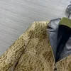 女性用ジャケット2023aw秋の贅沢な女性の純粋な革のパッチワーク女性シックなアウターウェアGDNZのためのツイードジャケットコート10.18