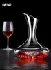 ワイングラスクリスタルハイグレード1500mlスパイラル6形状デカンタギフトボックスハープスワンクリエイティブセパレーターガラスセット230113